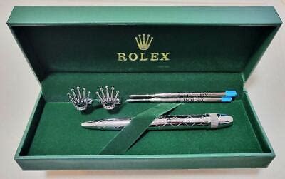 Rolex Twist ballpoint pen and cufflinks set Silver Novelty Gift from 